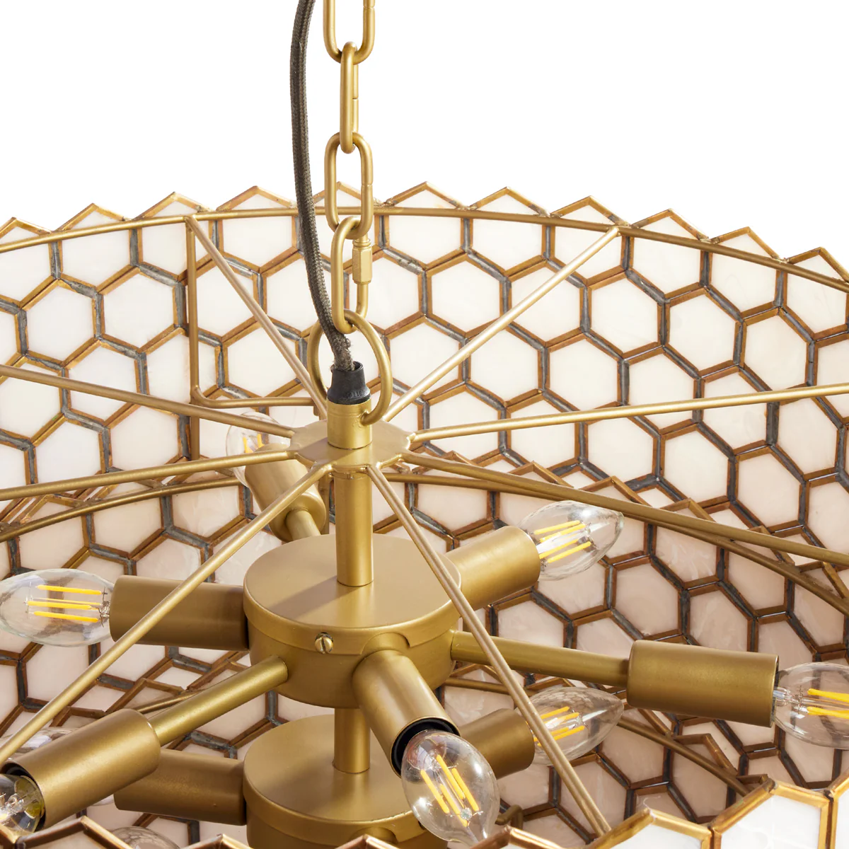 Glamazon five tier chandelier in brass and resin - Image 9