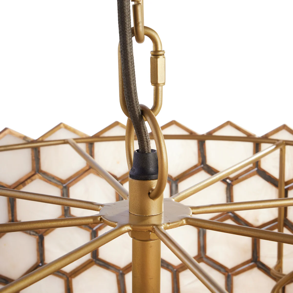 Glamazon three tier chandelier in brass and resin - Image 7