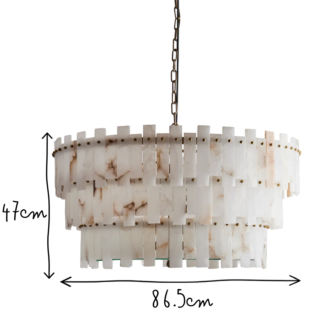 Octavious chandelier in alabaster - Image 11