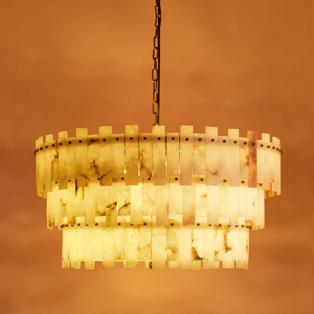 Octavious chandelier in alabaster - Image 3