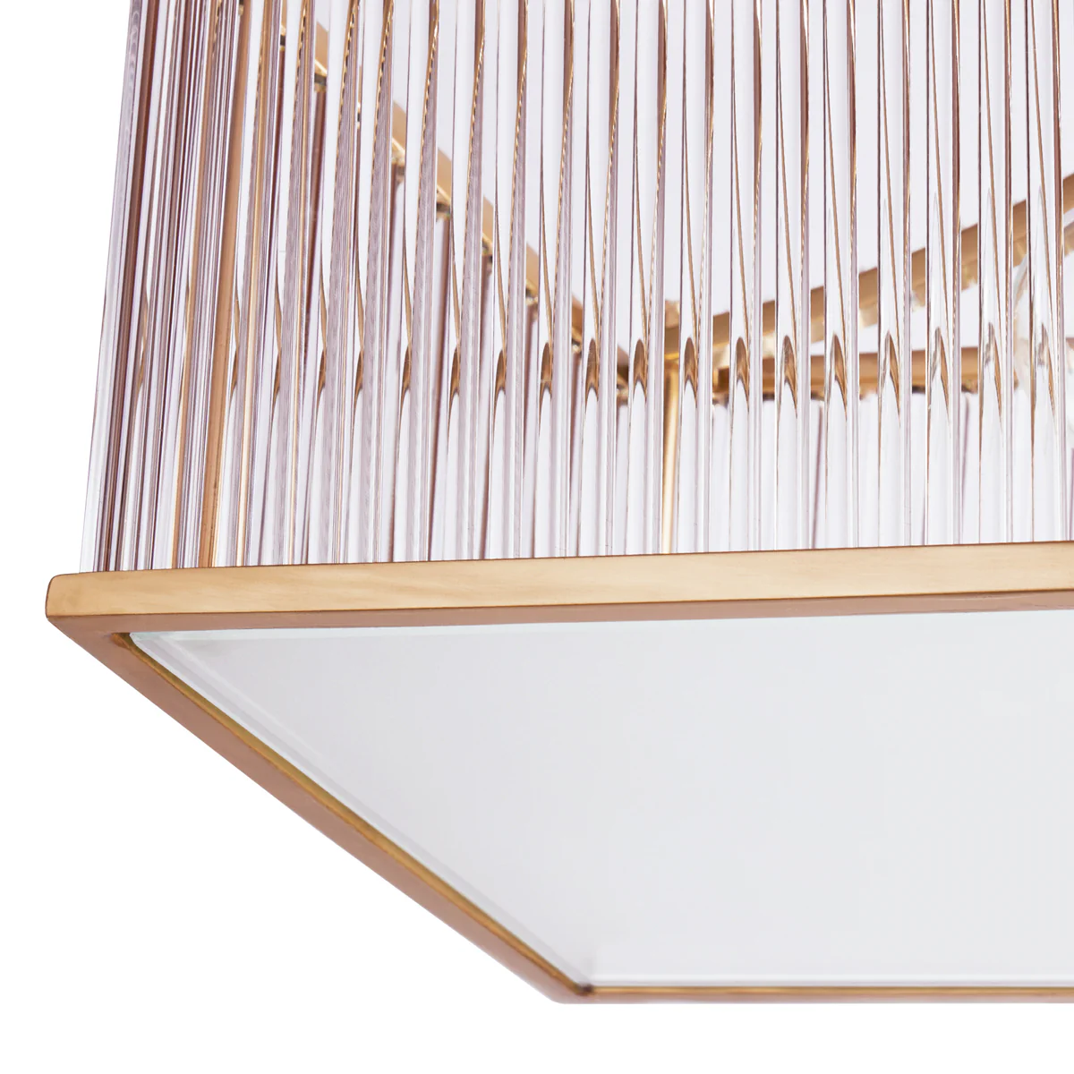 Smaller Odin chandelier in brass with glass rods - Image 4