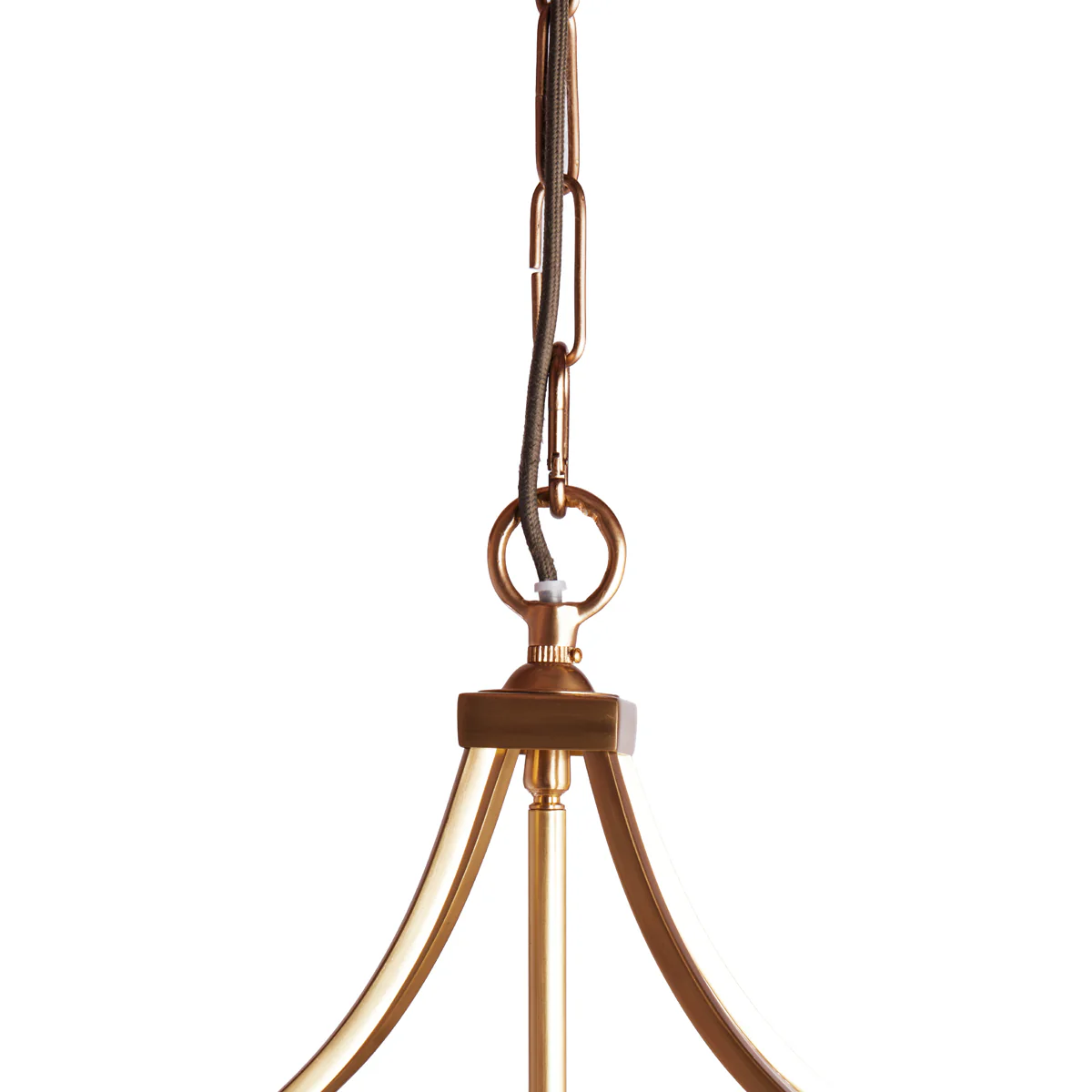 Smaller Odin chandelier in brass with glass rods - Image 6