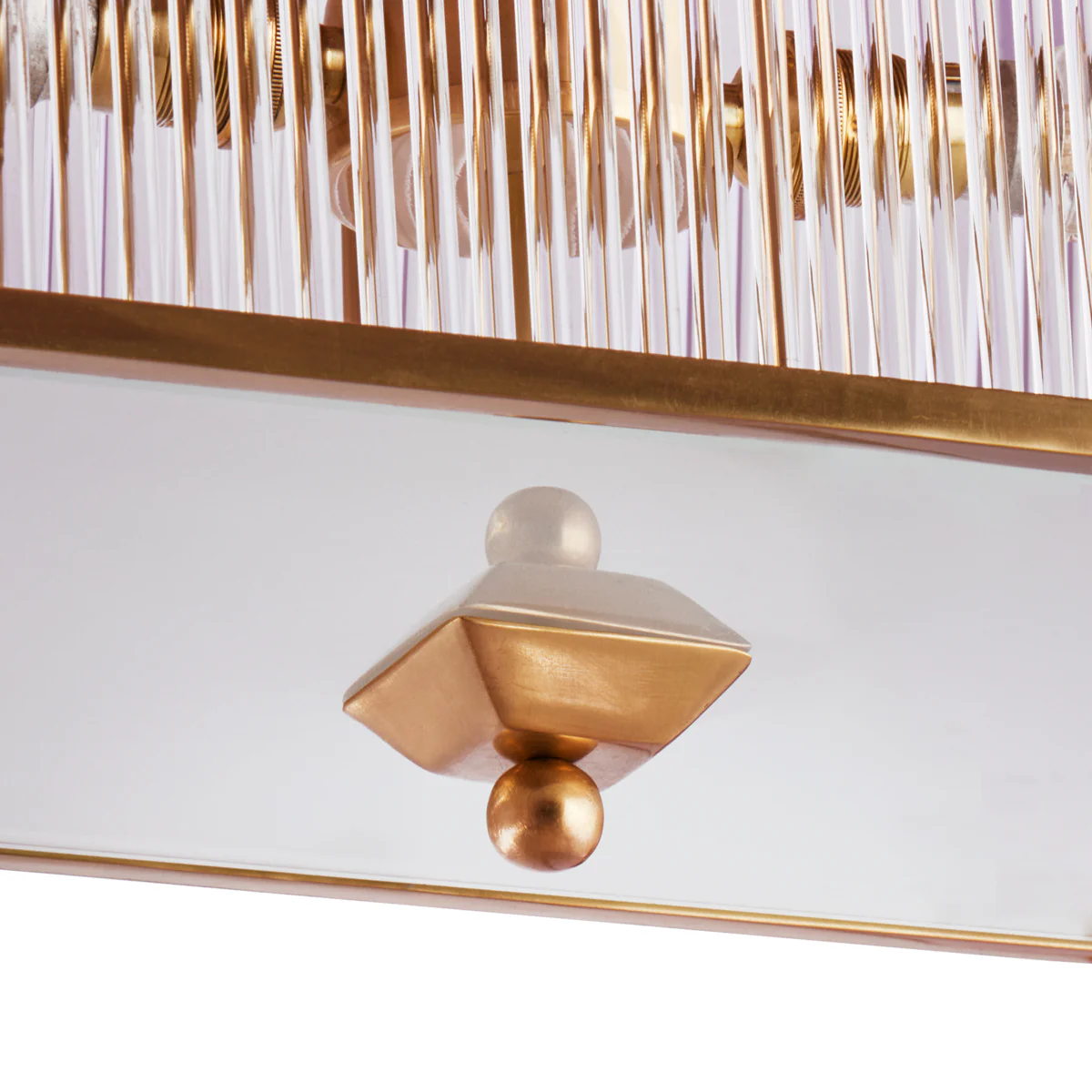 Smaller Odin chandelier in brass with glass rods - Image 9